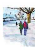Christmas Cards Design ~ Walking Home