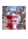 Christmas Cards Design ~ Robin on Postbox