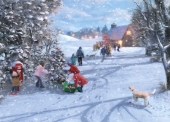 Christmas Cards Design ~ Dressing the Tree
