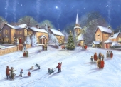 Christmas Cards Design ~ Village at Christmas