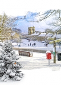 Christmas Cards Design ~ Snowy Village